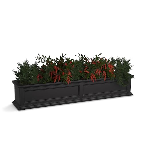 Mayne Fairfield 5-Foot Window Box  Self-Watering, Weather-Resistant Planter for Flowers  Durable Design for Outdoor Use, Perfect for Windows, Railings, or Fences