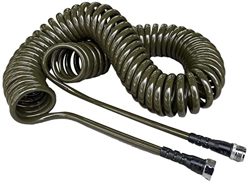 Water Right 300 Series Polyurethane Coil Garden Hose, 25-Foot x 3/8-Inch, Olive