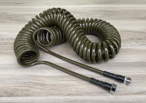 Water Right 300 Series Polyurethane Coil Garden Hose, 75-Foot x 3/8-Inch, Olive