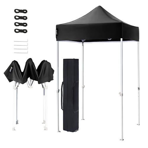 AMERICAN PHOENIX Canopy Tent 5x5 Pop Up Portable Tent Commercial Outdoor Beach Instant Sun Shelter (Black)