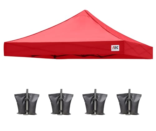 ABCCANOPY Replacement Canopy Top for Pop Up Canopy Tent (10x10, Red)