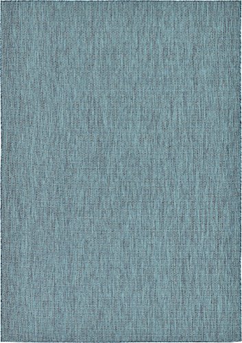 Unique Loom 7'1" x 10' Teal/Navy Rug