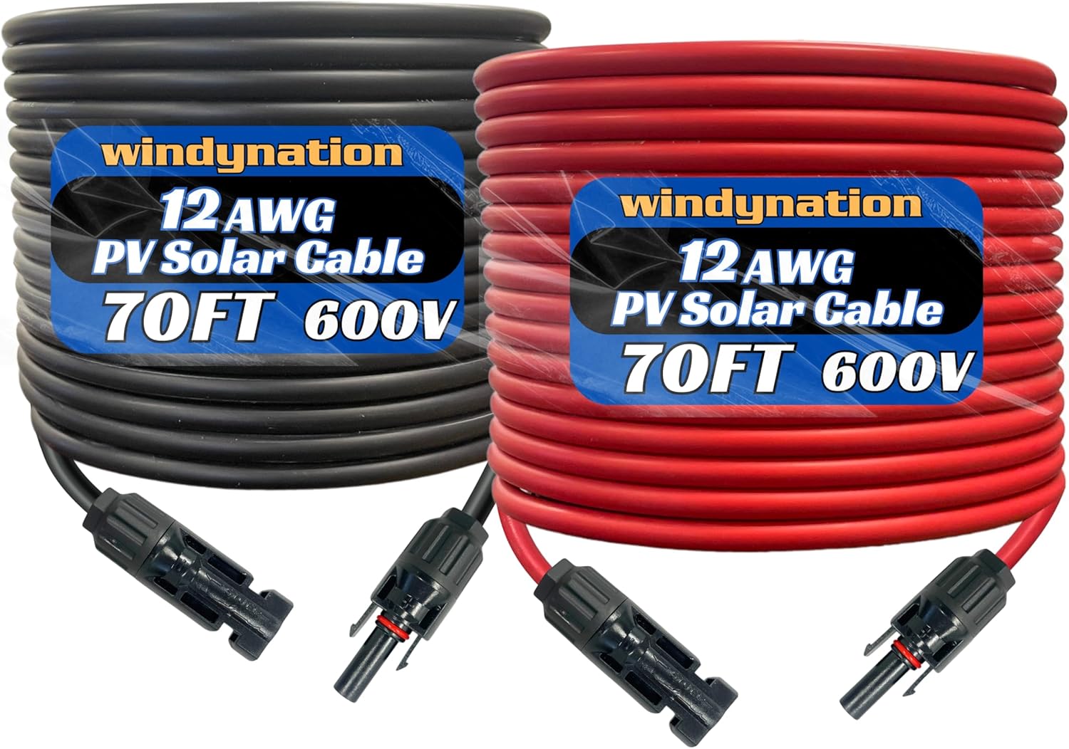 WindyNation 12 Gauge 70ft PV Cable