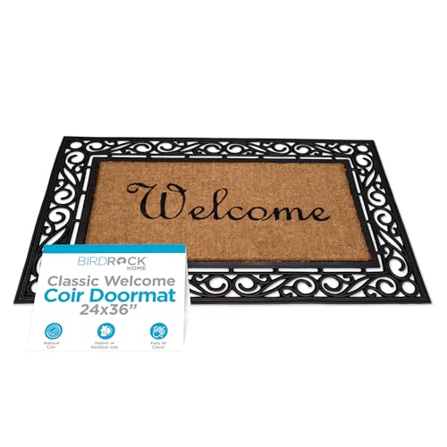 BIRDROCK HOME Classic Coir Doormat