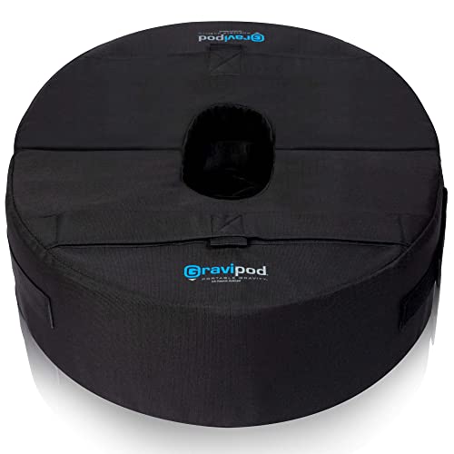 Gravipod Umbrella Base Weight | Outdoor Sand-Fillable Stabilizer for Cantilever, Offset, and Patio Umbrellas | Heavy-Duty Weather-Resistant Fabric
