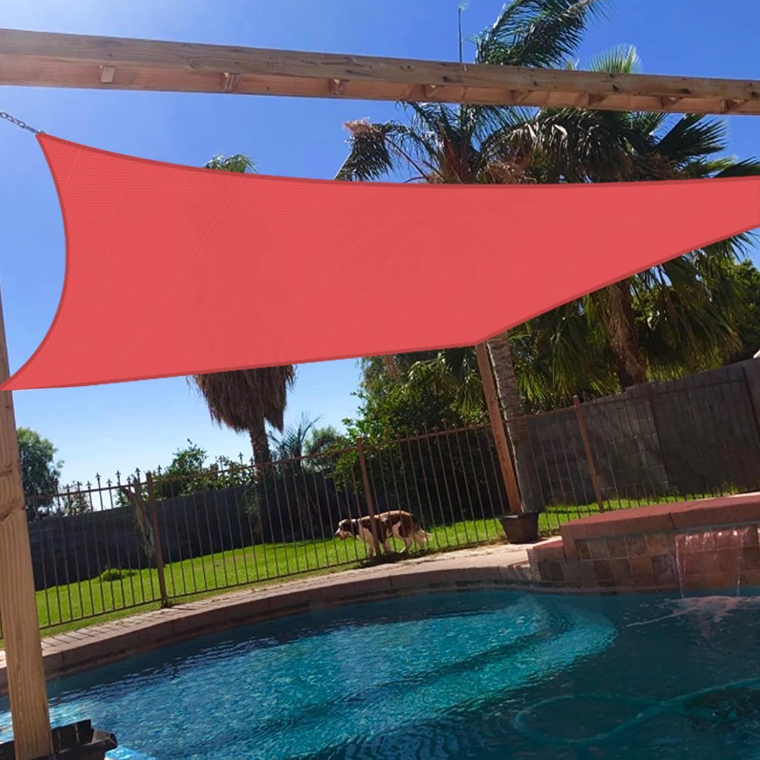 Windscreen4less 8' x 8' Sun Shade Sail (Red)