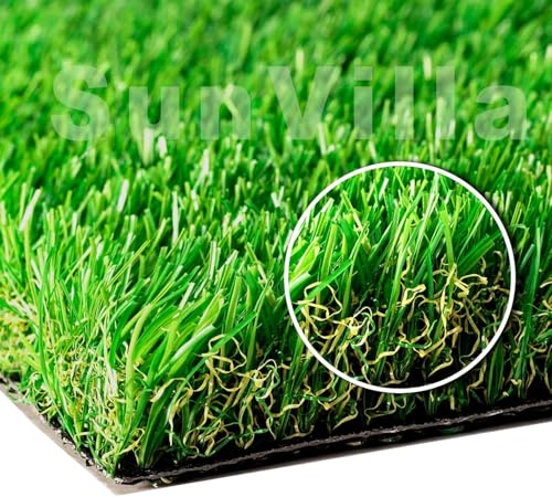 SunVilla Artificial Grass Rug Indoor Outdoor, 13ft x 25ft (325 Square FT) Realistic Thick Synthetic Fake Grass Mat for Dogs, Garden Lawn Landscape Patio Grass