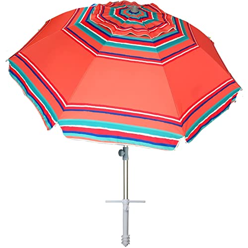 AMMSUN 7ft Heavy Duty Beach Umbrella