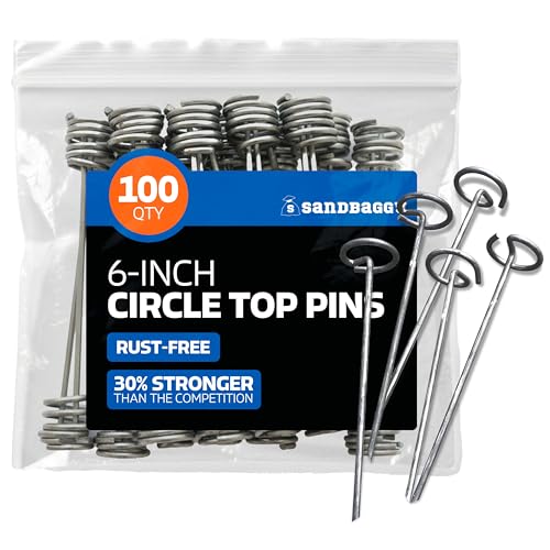 Sandbaggy 6-inch Circle Top Pins (100)