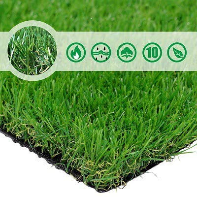 Petgrow 4FTx7FT Artificial Realistic & Thick Fake Mat for Outdoor Garden Landscape Pet Pad Dog Synthetic Grass Rug Turf