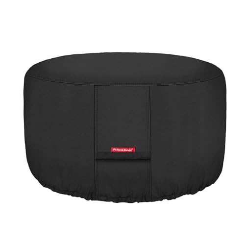 Porch Shield Fire Pit Cover - Waterproof 600D Heavy Duty Fade Resistant Round Patio Fire Bowl Cover Black - 50 inch
