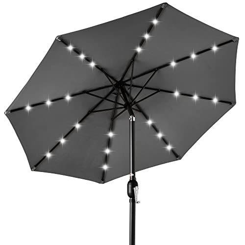 10ft Solar LED Patio Umbrella