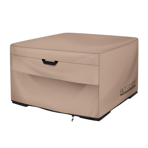 ULTCOVER Patio Fire Pit Table Cover Square 50 inch Outdoor Waterproof Fire Bowl Cover