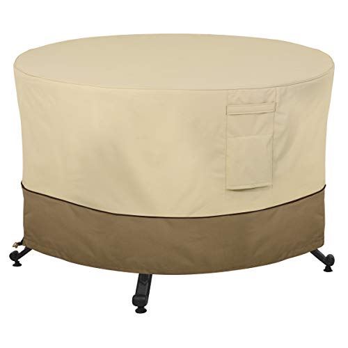 Classic Accessories Veranda Water-Resistant 56 Inch Round Fire Pit Table Cover, Outdoor Firepit Cover