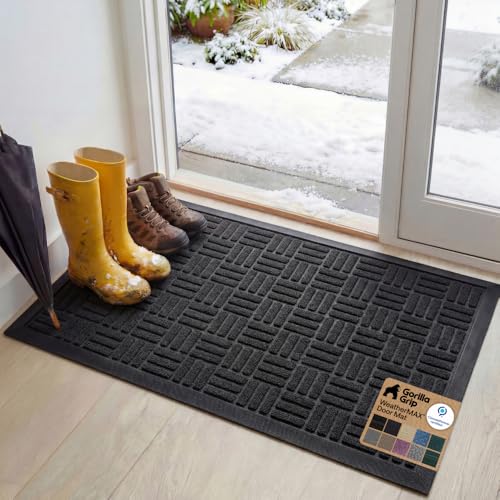 GORILLA GRIP WeatherMax Doormat (Midnight Maze)