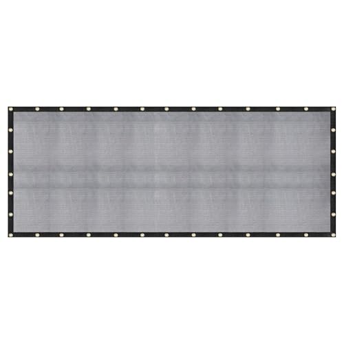 [Windscreensupplyco] 60-70% 12 FT. X 20 FT Mesh Tarp/Shade Cloth 9-Needle Knitted Heavy Duty Black with Grommets for Green House, Garden, pergola, Pools, Dump Truck - MT1220BLKX1