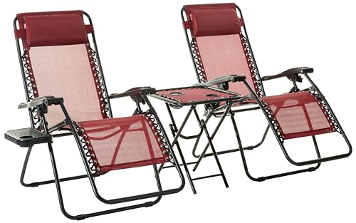 Amazon Basics Textilene Zero Gravity Set