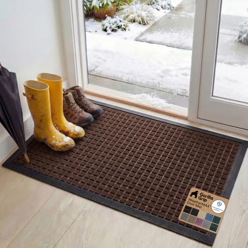 GORILLA GRIP WeatherMax Doormat (47x35, Coffee)