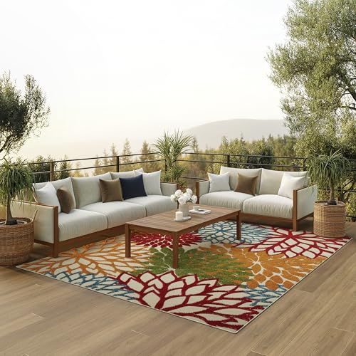 Nourison Aloha Indoor/Outdoor Green 6' x 9'