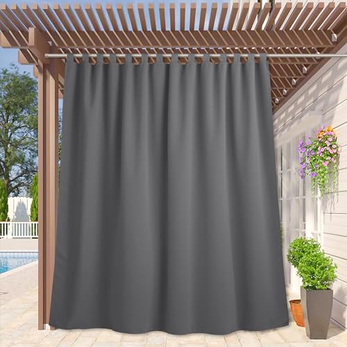 RYB HOME Patio Curtain (Grey)