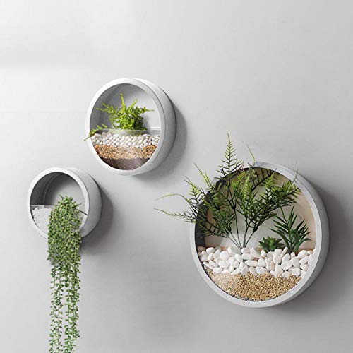 VEVLU 3 Pack Wall Planters (White)