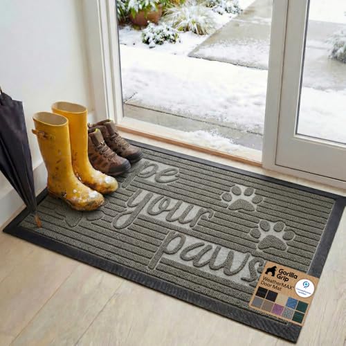 GORILLA GRIP WeatherMax Doormat (Stone Paws)