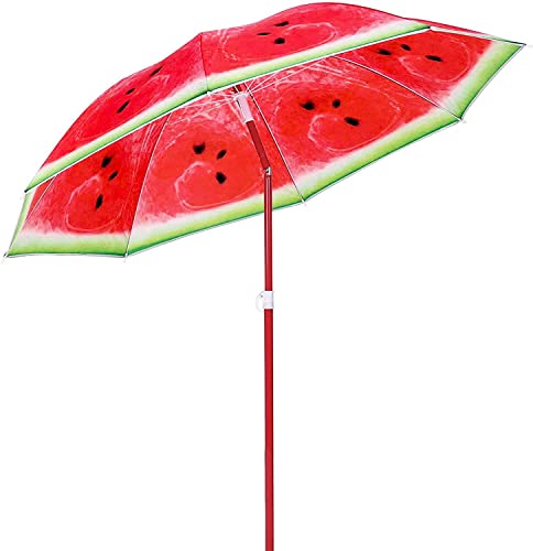 AMMSUN 6FT Portable Picnic Outdoor Canopy Sunshade Beach Umbrella with Tilt Function, Small Patio Umbrella - Beach Chair Umbrella 6'