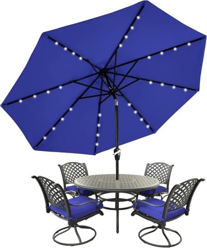 MASTERCANOPY Patio Umbrella with 32 Solar LED Lights