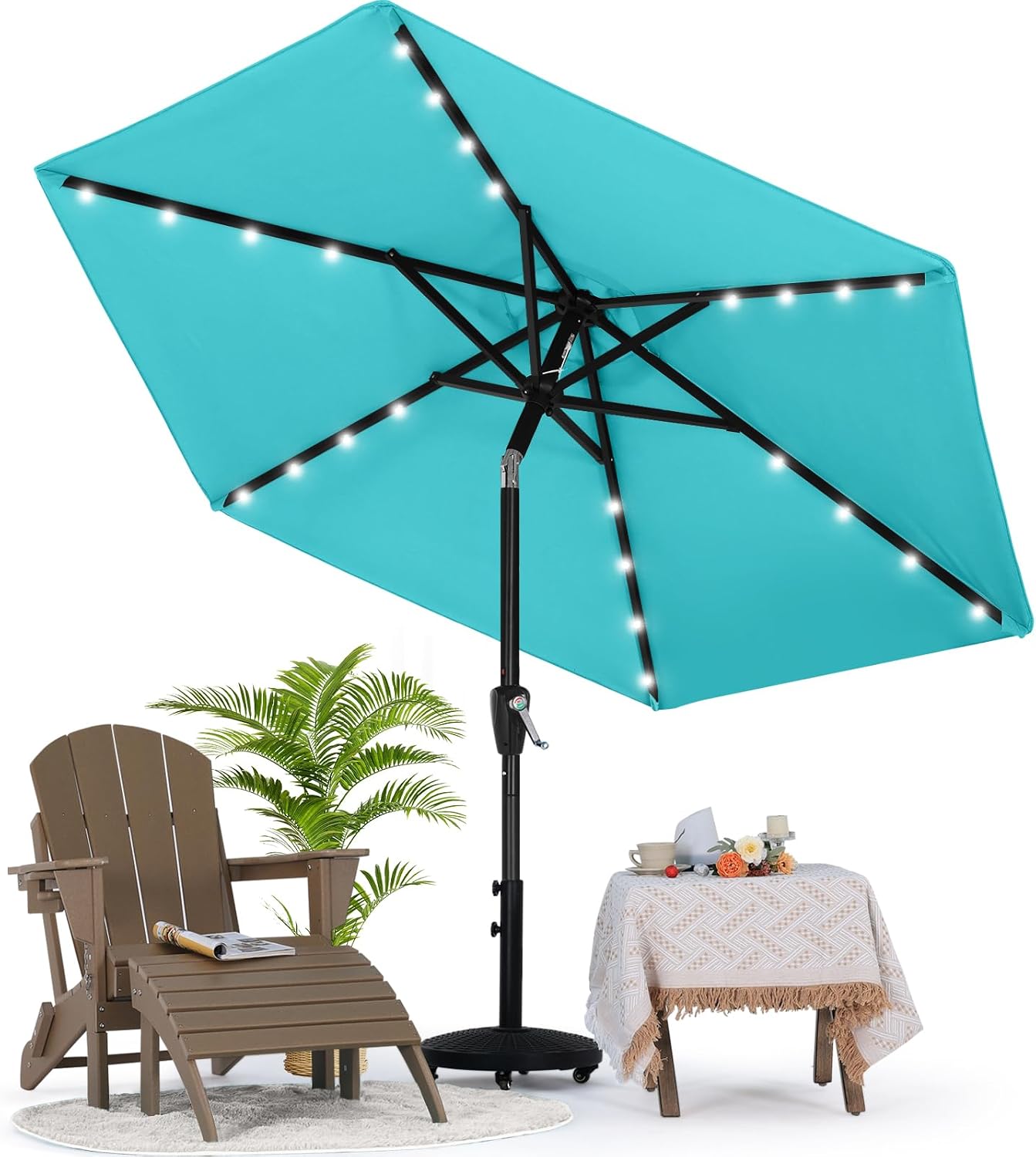 MASTERCANOPY 7.5ft Solar LED Umbrella