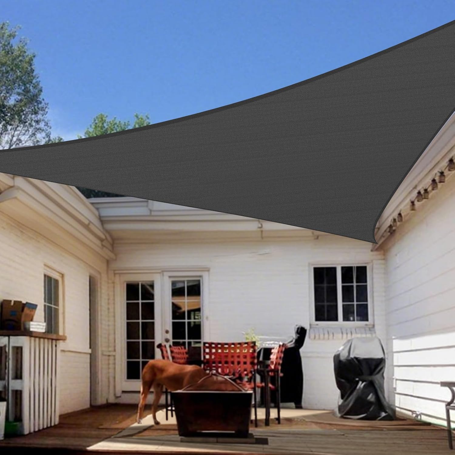 Artpuch Triangular Breathable Sun Shade Sail (20')