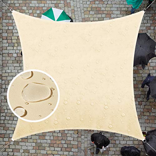 ColourTree Custom Size 4' x 16' Custom Size Beige TADR0712 Rectangle Waterproof Sun Shade Sail UPF50 Canopy Awning Shelter, 95% UV Block Water Resistant, Garden Carport Outdoor Patio (We Customize)