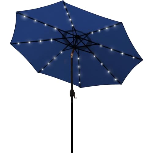 Blissun 9 ft Solar Umbrella (Navy)