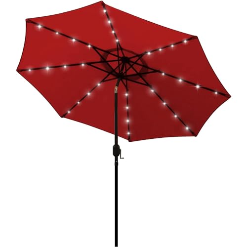 Blissun 9 ft Solar Umbrella (Red)