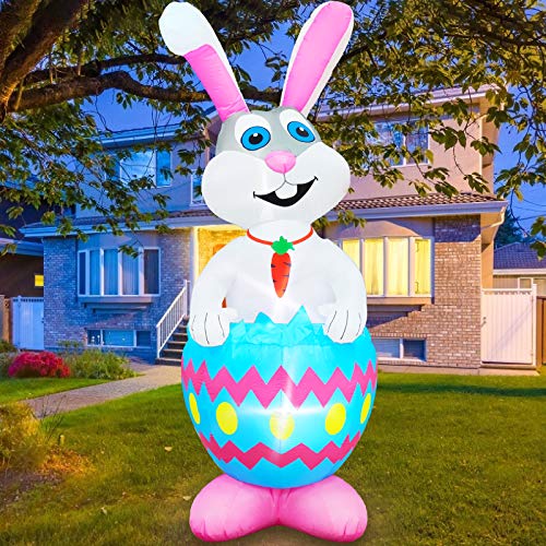 AMENON 8 Ft Easter Inflatables (w/ sandbags)