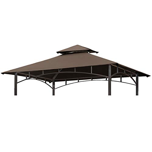 Eurmax USA High Performance Grill Gazebo Canopy Replacement Cover 5x8 BBQ Shelter Top(Coffee)