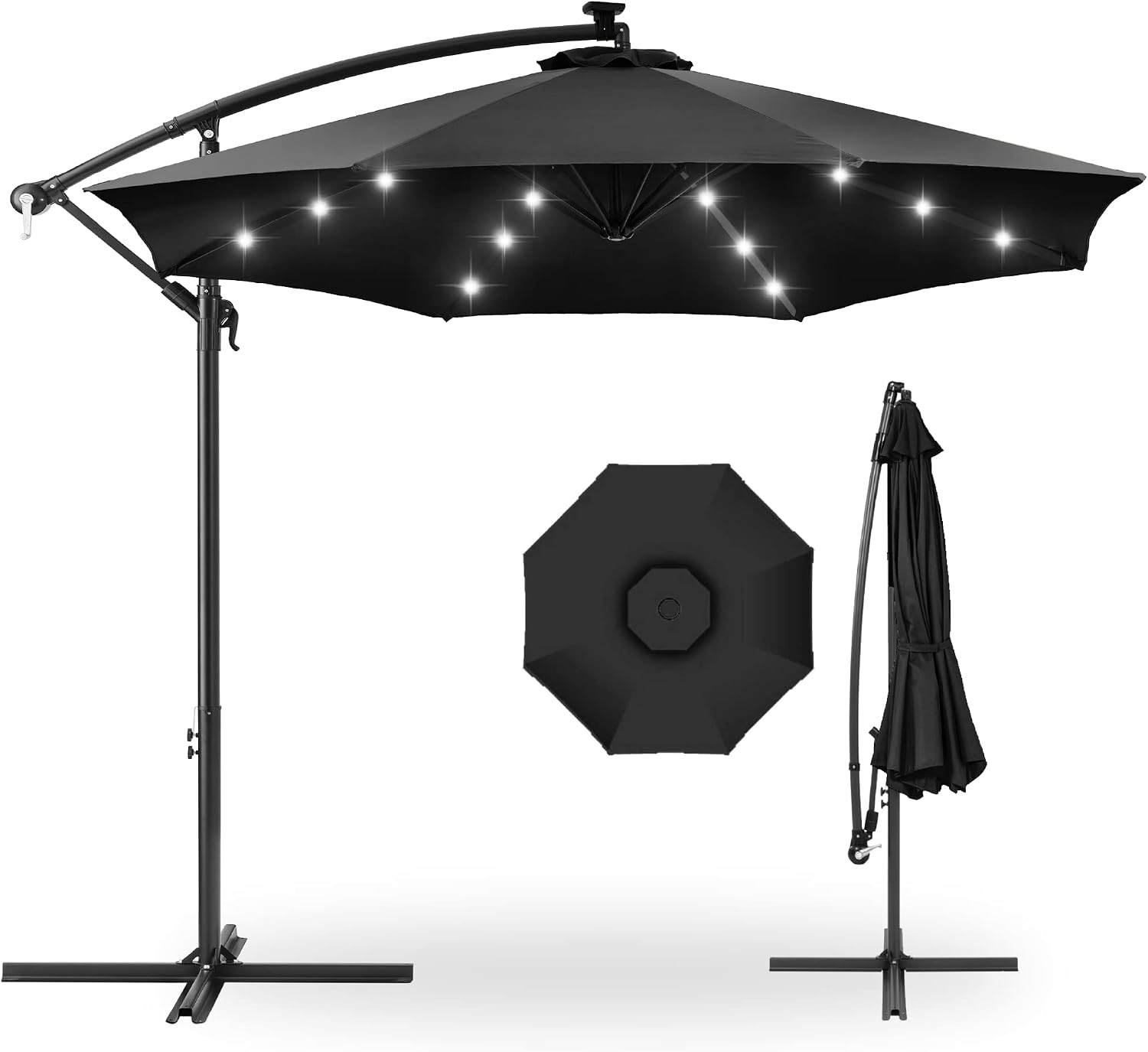 10ft Solar Offset Umbrella