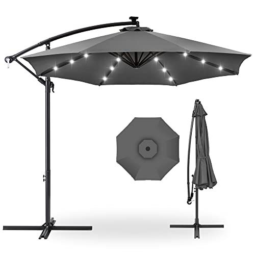 Best Choice Products 10ft Solar LED Offset (Gray)