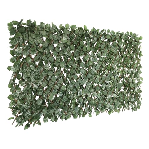 8PCS Artificial Expandable Ivy Leaf Faux Leaves Privacy Fence Screen for Outdoor Indoor Backyard Patio Balcony (Double Sided Leaves)