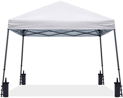 ABCCANOPY Stable Pop up Outdoor Canopy Tent 10 x 10 ft Base / 8 x 8 ft Top, White
