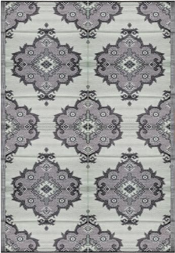 BalajeesUSA Recycled Outdoor Plastic Patio Rugs  6x9, Grey, Green, Black, Premium and Affordable Multipurpose Woven Plastic Straw All-Weather and Waterproof, Reversible Camper Mats Outside