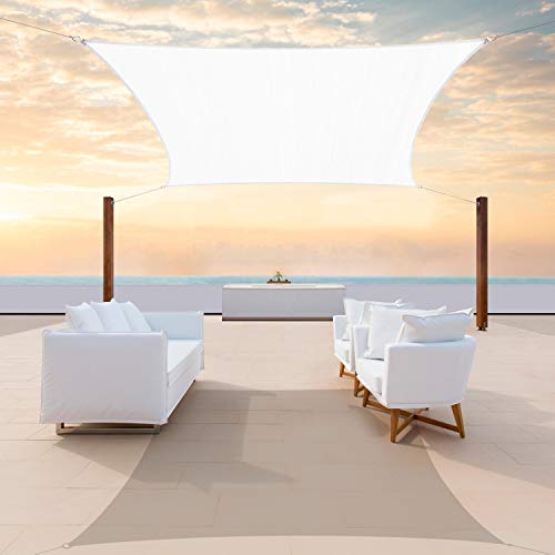 ColourTree 19' x 19' White Sun Shade Sail