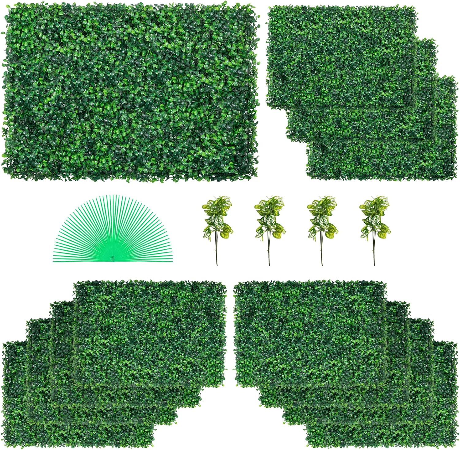 VEVOR 12PCS 24"x16" Grass Wall Panels