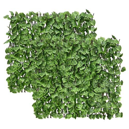 Expandable Fence Privacy Screen for Balcony Patio Outdoor,Decorative Faux Ivy Fencing Panel,Artificial Hedges (Single Sided Leaves)......
