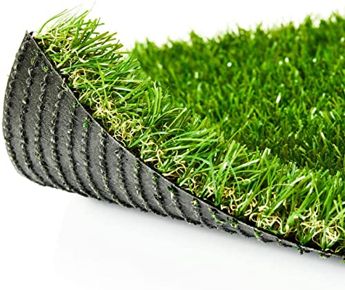ZGR HOME&GARDEN Premium Artificial Grass 10' x 39' Outdoor Rug, 1.38" Realistic Thick Turf for Garden, Yard, Fake Lawn, Dogs Synthetic Grass Mat, Rubber Backed with Drainage Holes, Customized Sizes