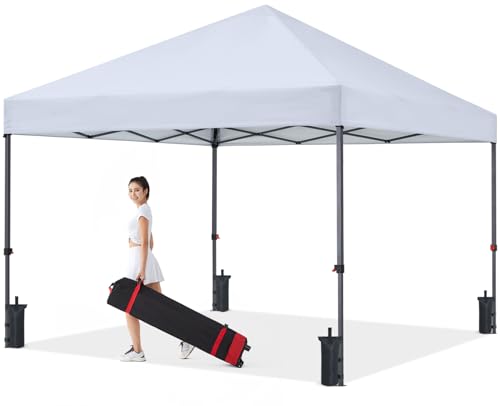 COOSHADE Easy Pop Up Canopy Tent 8X8Ft(White)