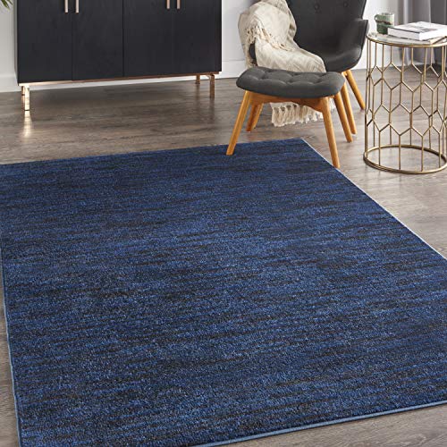 Nourison Essentials Indoor/Outdoor Black 6' x 9' Area Rug, Easy -Cleaning, Non Shedding, Bed Room, Living Room, Dining Room, Backyard, Deck, Patio (6x9)