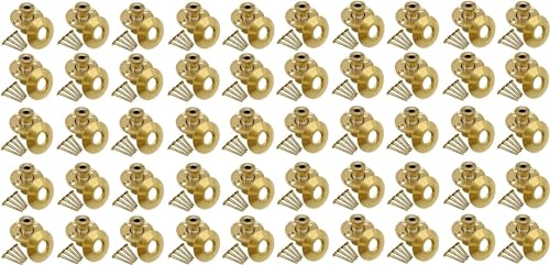 Poolzilla Pool Safety Cover Brass Anchor with Collar for Wood Decks - 50 Pack - Universal Fit