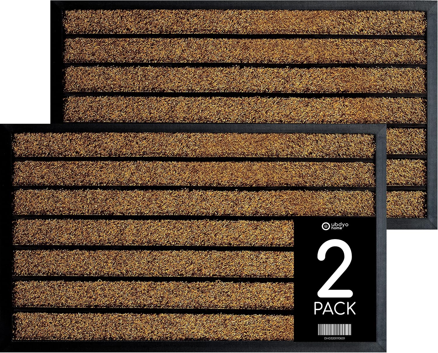 ubdyo 2 Pack Extra Durable Door Mat Outdoor Entrance