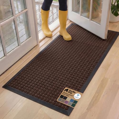 GORILLA GRIP WeatherMax Doormat (Coffee Squares)