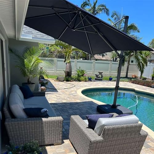 PURPLE LEAF 8 Feet Patio Umbrella (Grey)